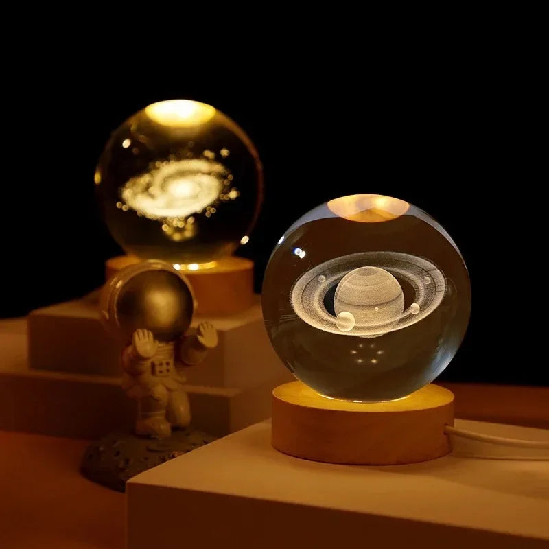 3D Crystal Ball Night Light Lamp