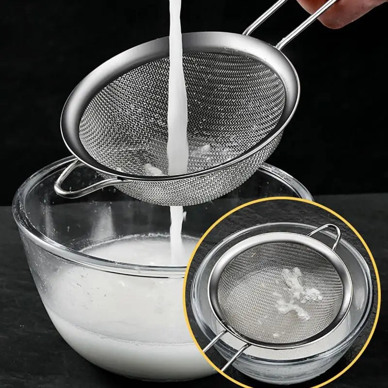 Set of 3 Fine Mesh Strainer Stainless Steel Skimmer