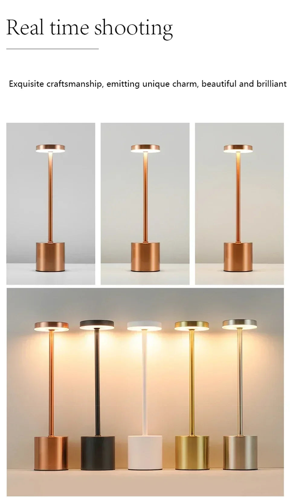 Retro LED Table Lamp Touch Dimmable Desk Lamp