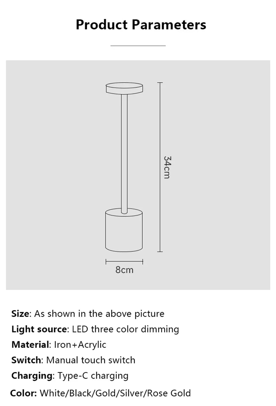 Retro LED Table Lamp Touch Dimmable Desk Lamp