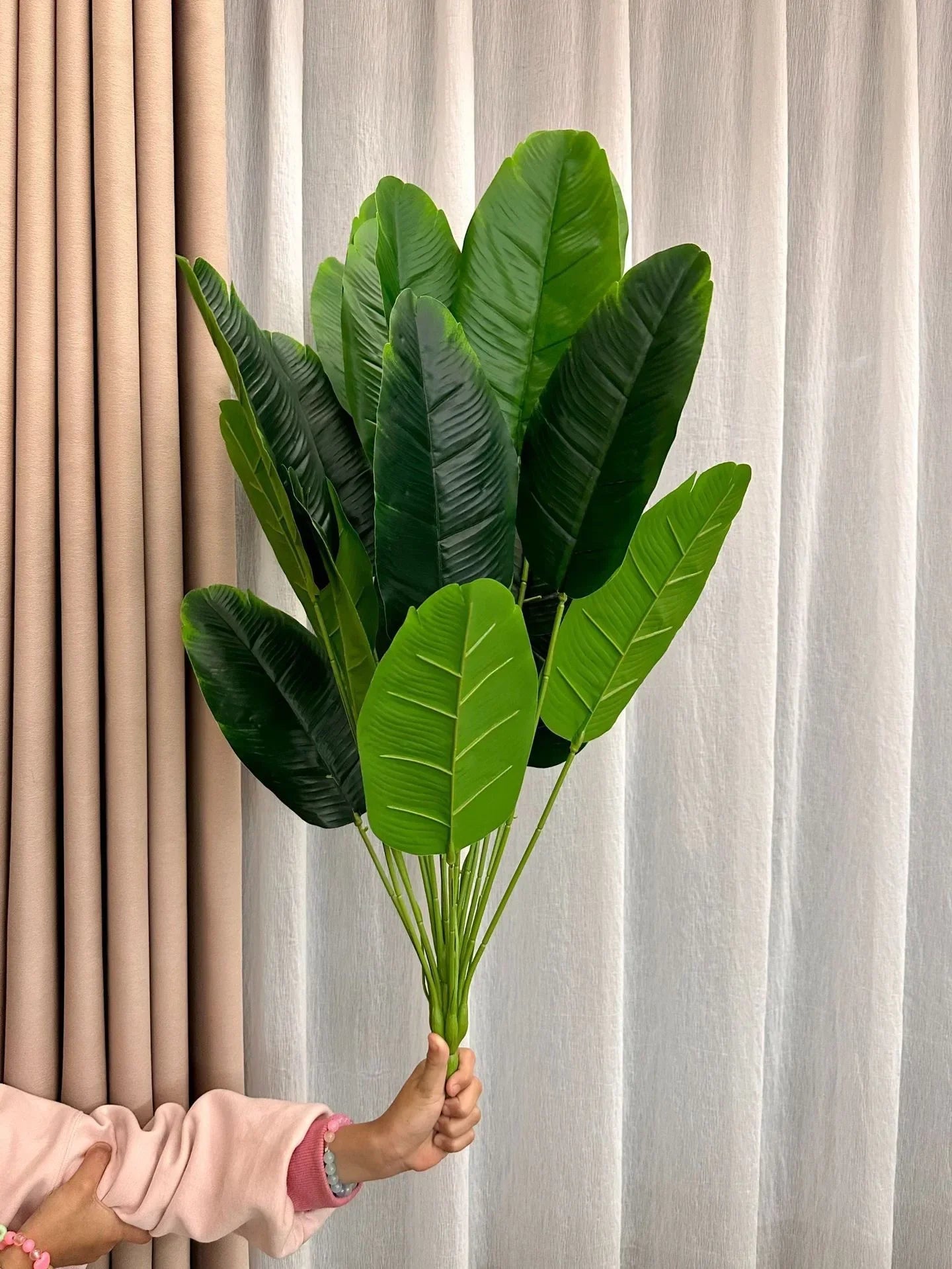 18 Large Artificial Banana Plant Leaves