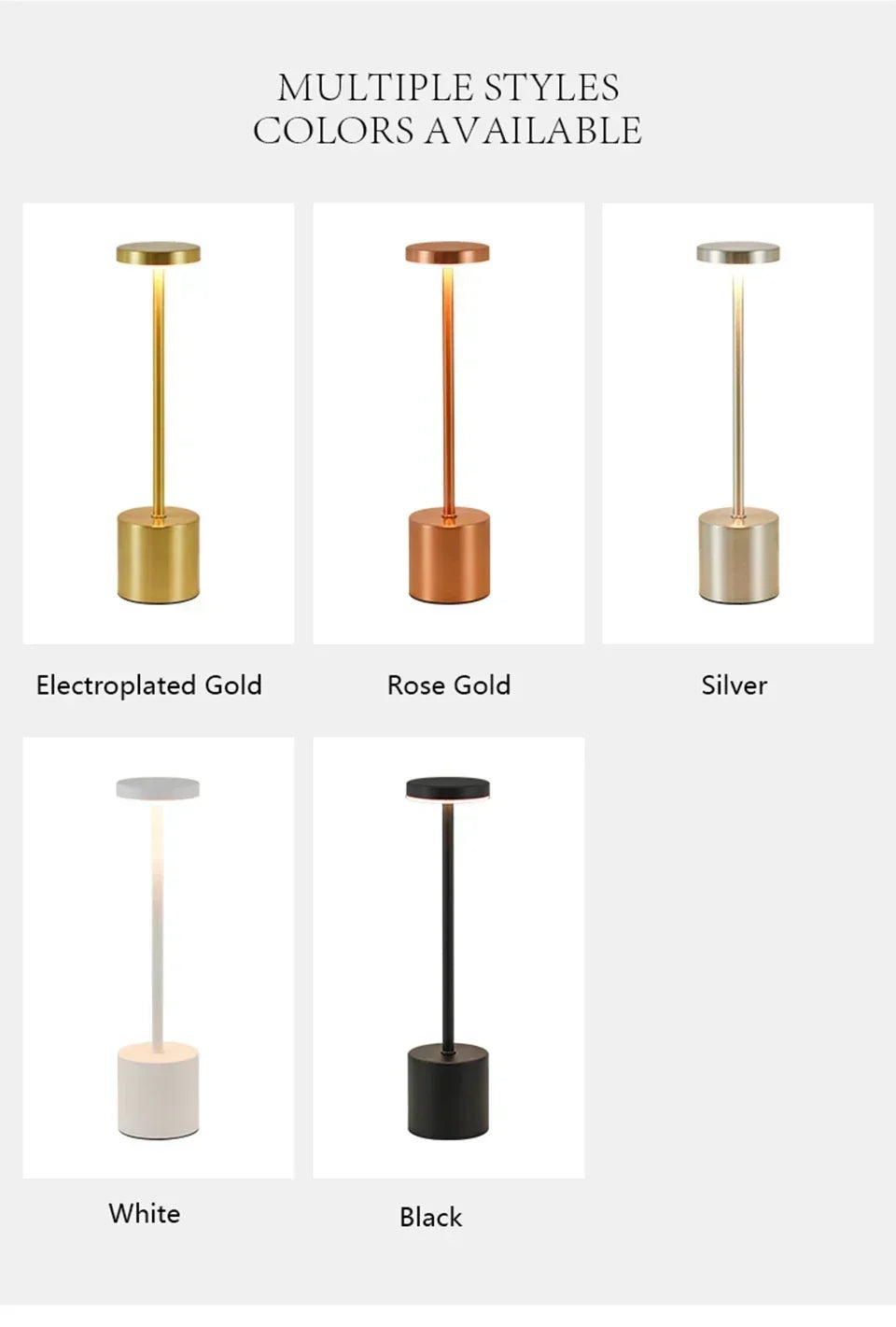 Retro LED Table Lamp Touch Dimmable Desk Lamp
