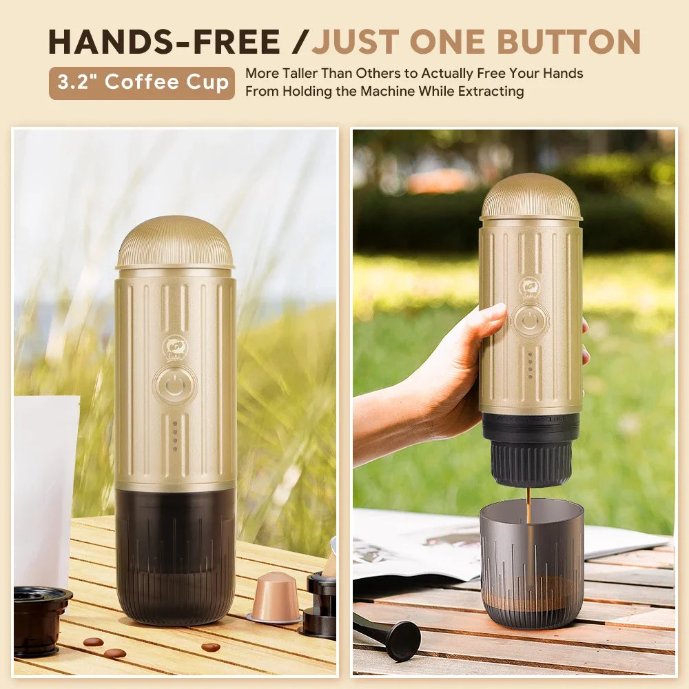 2 in 1 Travel Coffee Maker Electric Portable Espresso Coffee Machine