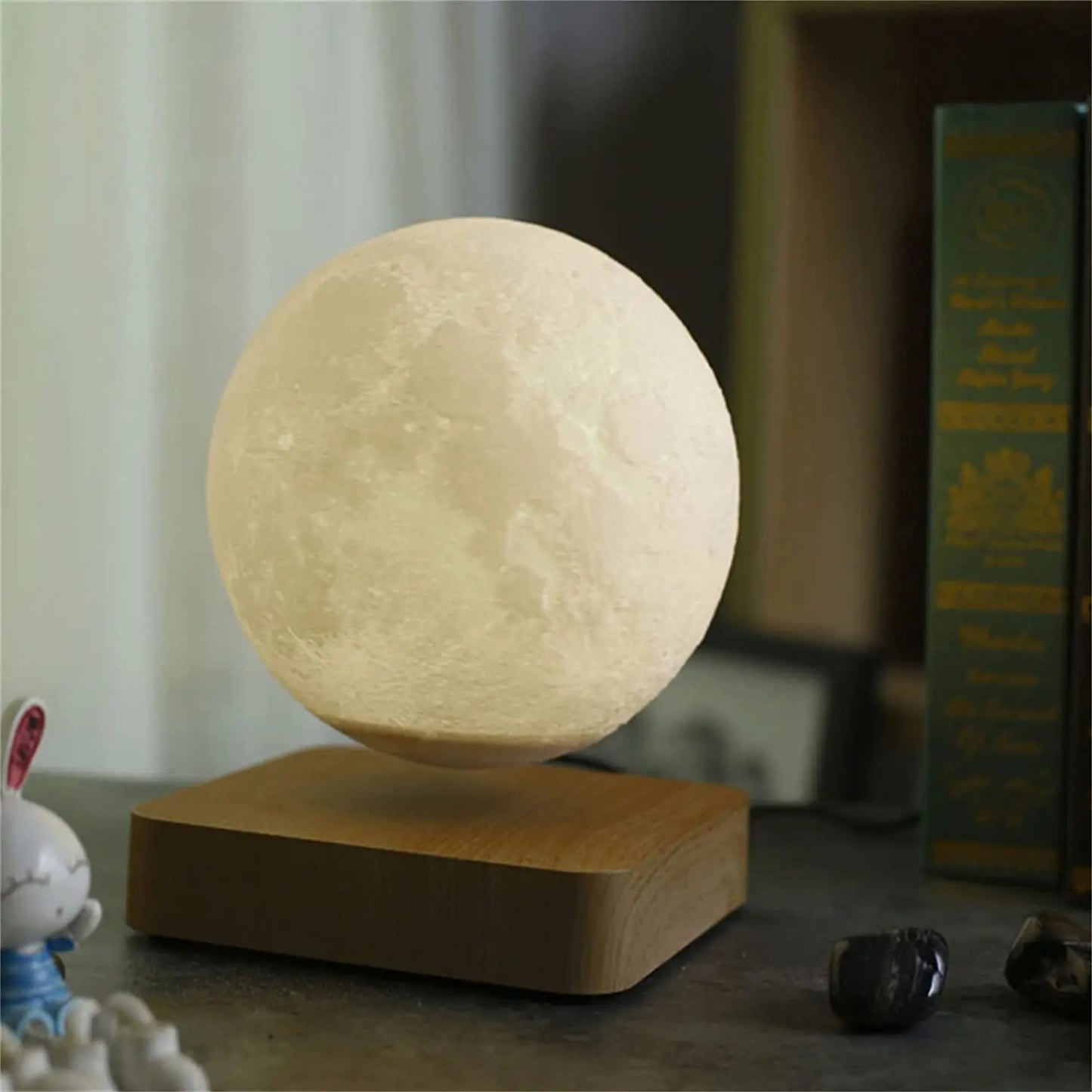 Floating LED Moon Lamp with Magnetic Base