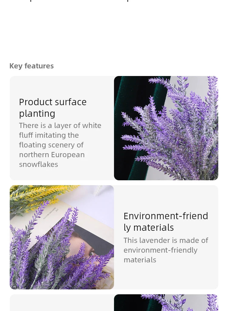 5Pcs Artificial Lavender Flower