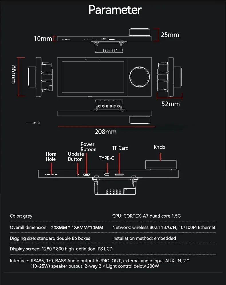 Smart Home Control Hub (Tuya Zigbee)