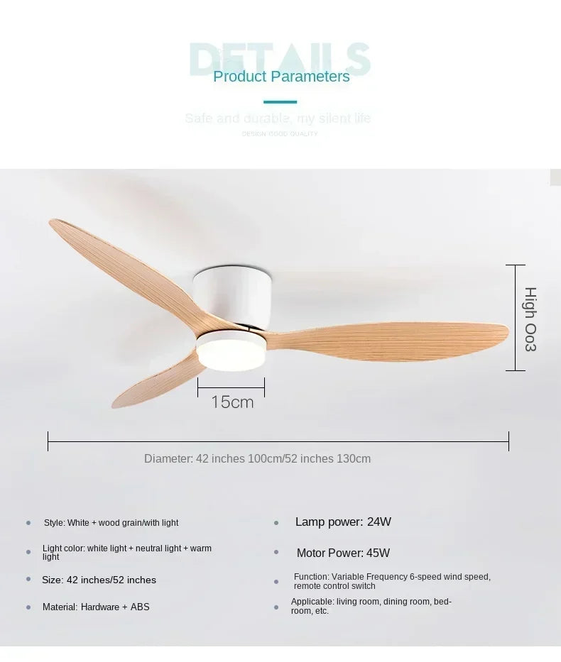 Remote Ceiling Fan &  LED Light