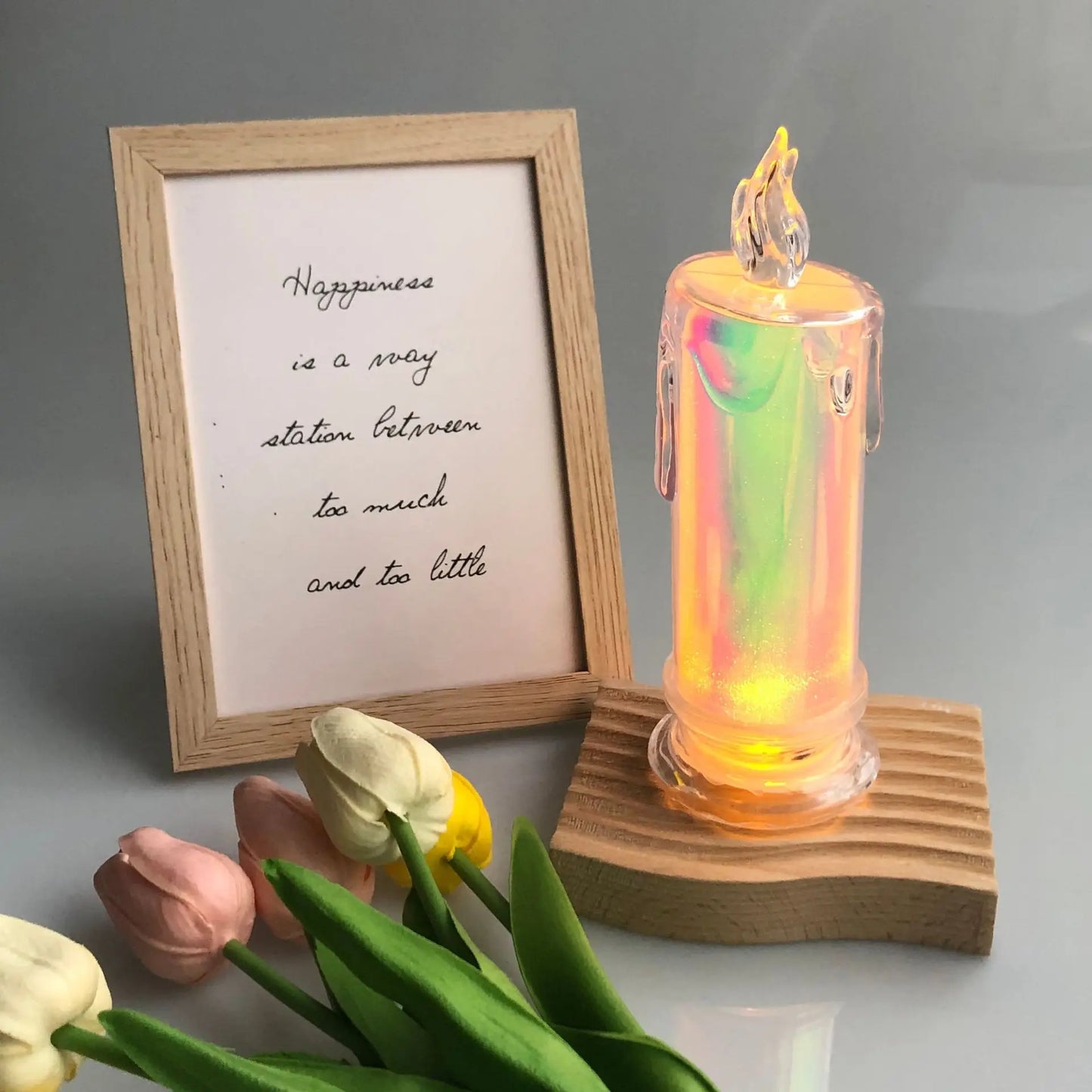LED Flameless Crystal Candle Lamp