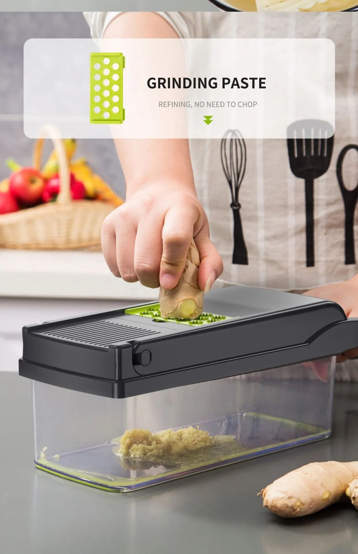 12 in 1 Multifunctional Veggie Slicer & Chopper Set(1 Pc)