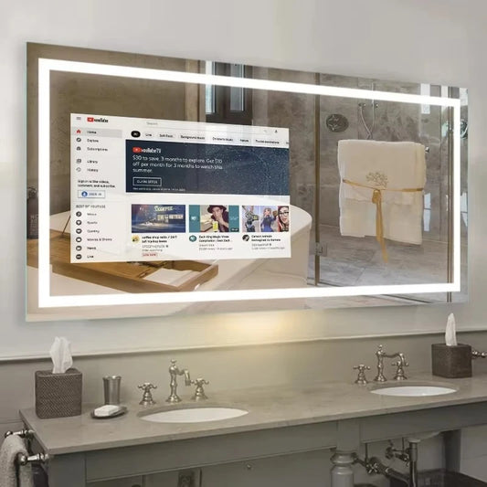 Luxury Glass Smart Mirror with Android TV & LEDs