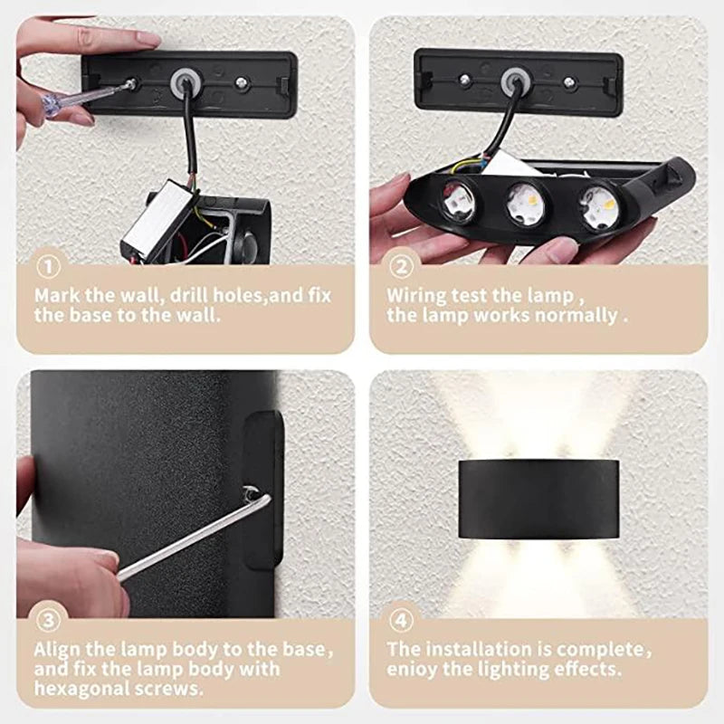 Modern Indoor/Outdoor LED Wall Light
