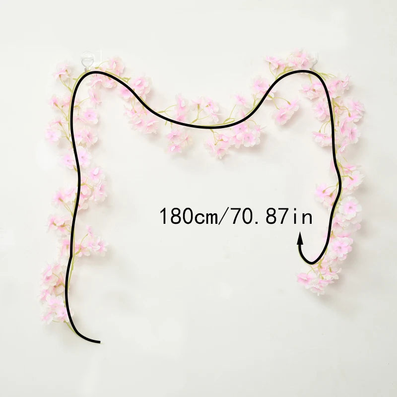 Artificial Silk Cherry Blossom Vine DIY Arrange