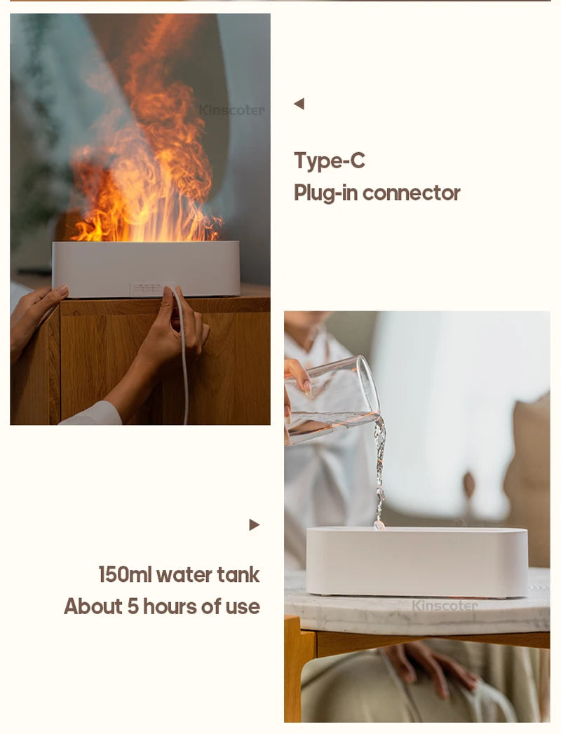 RGB Oil Flame Aroma Diffuser