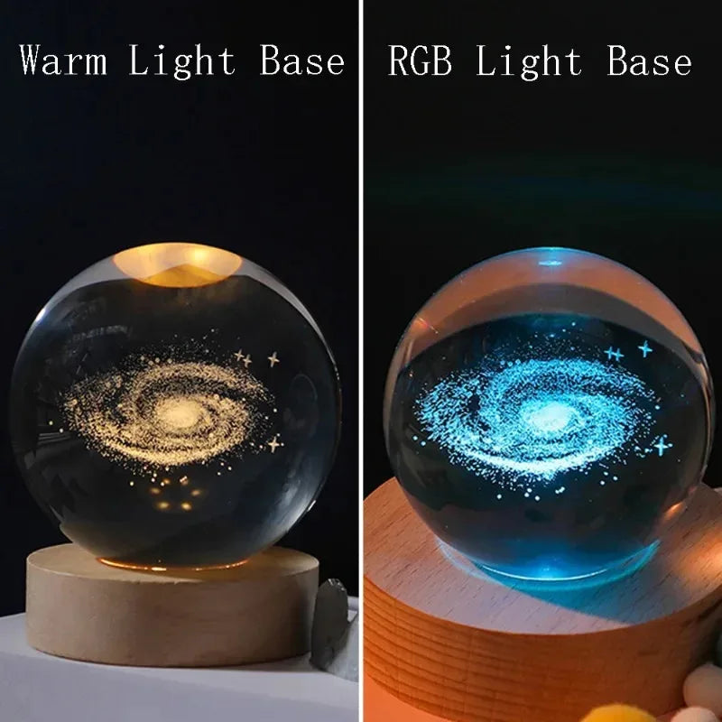 3D Crystal Ball Night Light Lamp