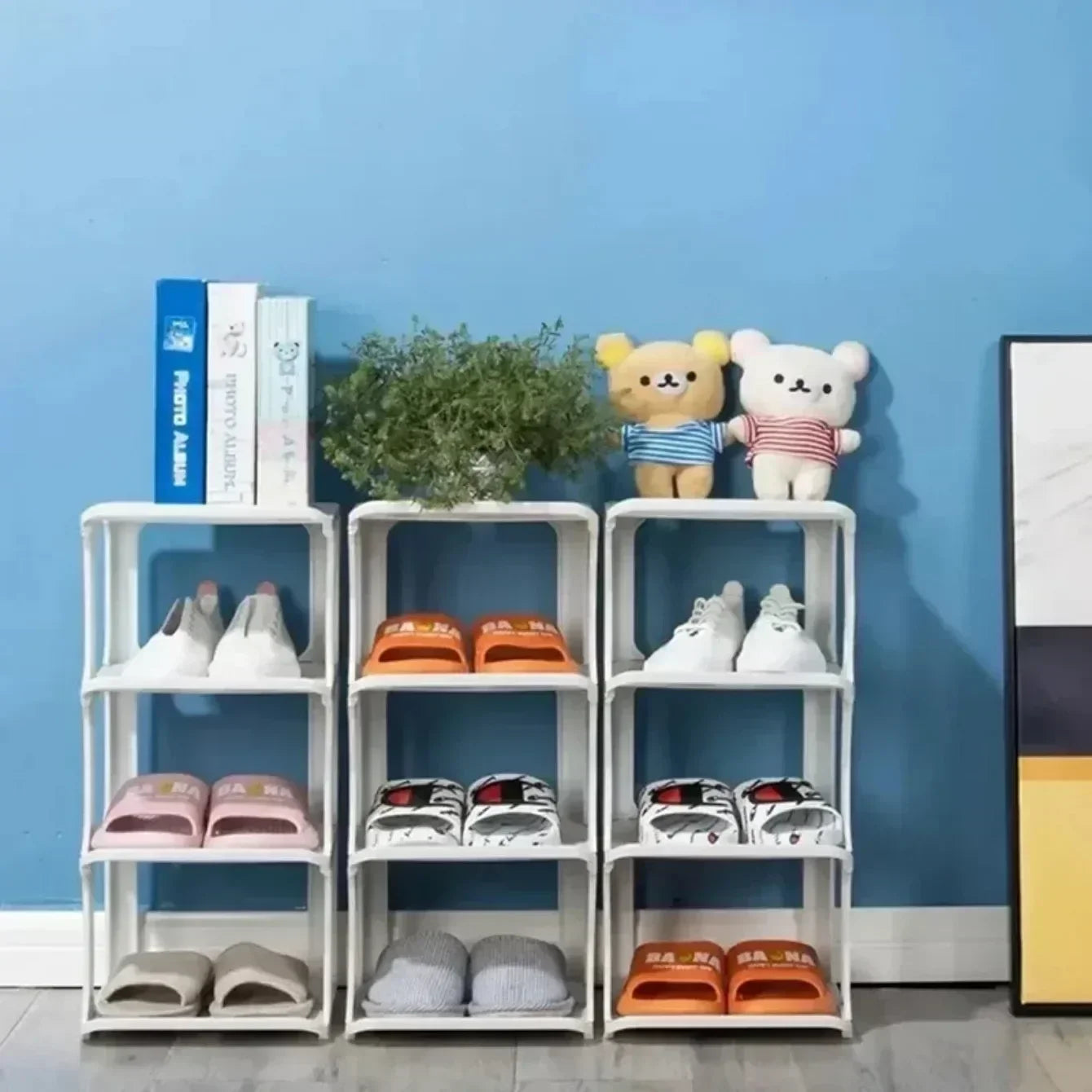 Wall Corner Shoe Shelves