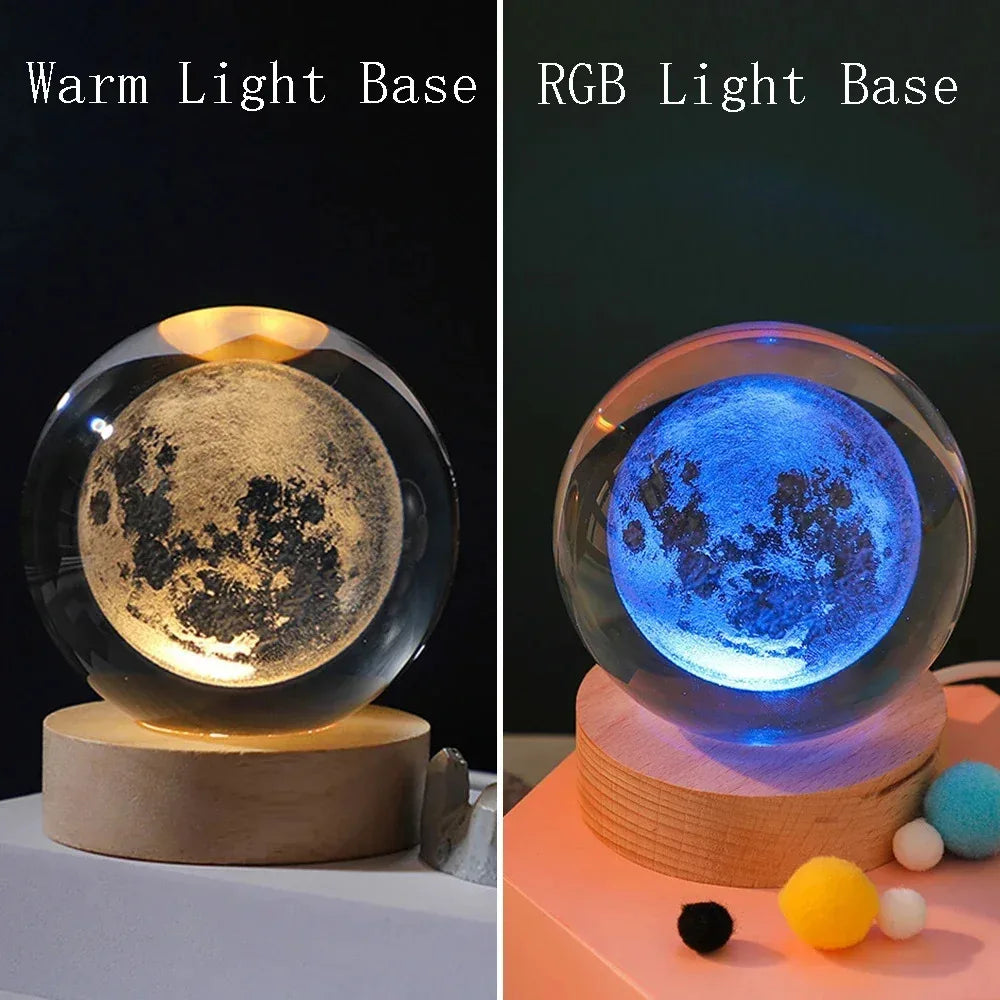 3D Crystal Ball Night Light Lamp