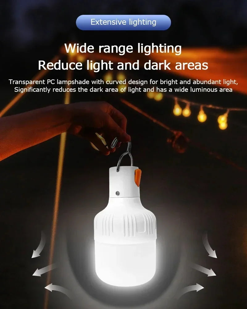 Rechargeable USB Camping LED Bulb with Hook
