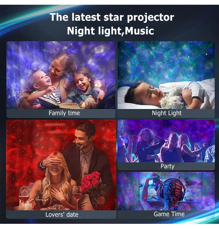 LED Starry Galaxy Projector Night Light