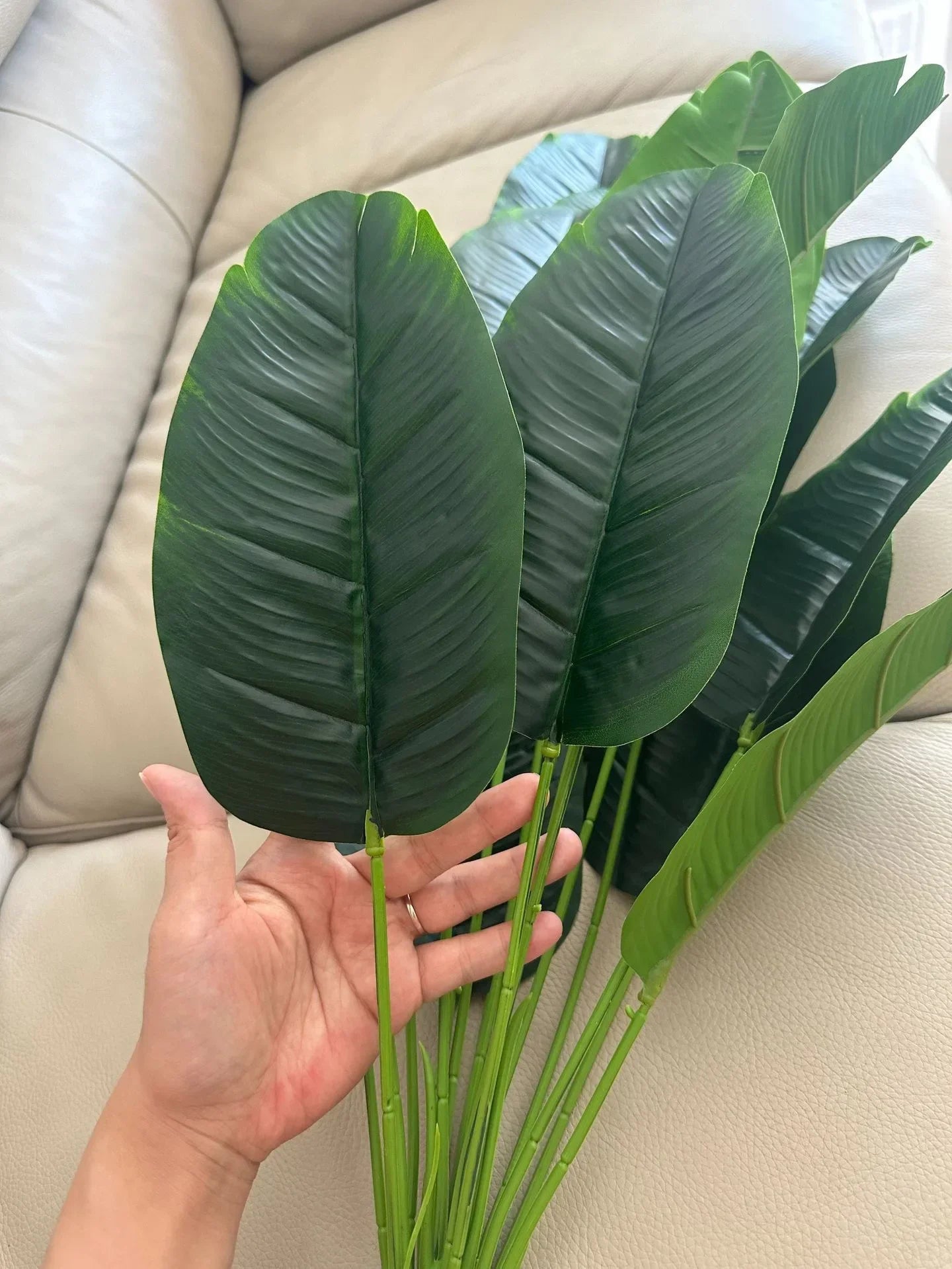 18 Large Artificial Banana Plant Leaves