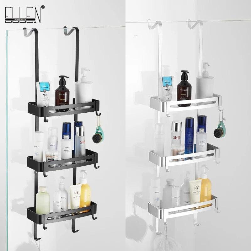 Nail-Free Hanging Bath Shelves