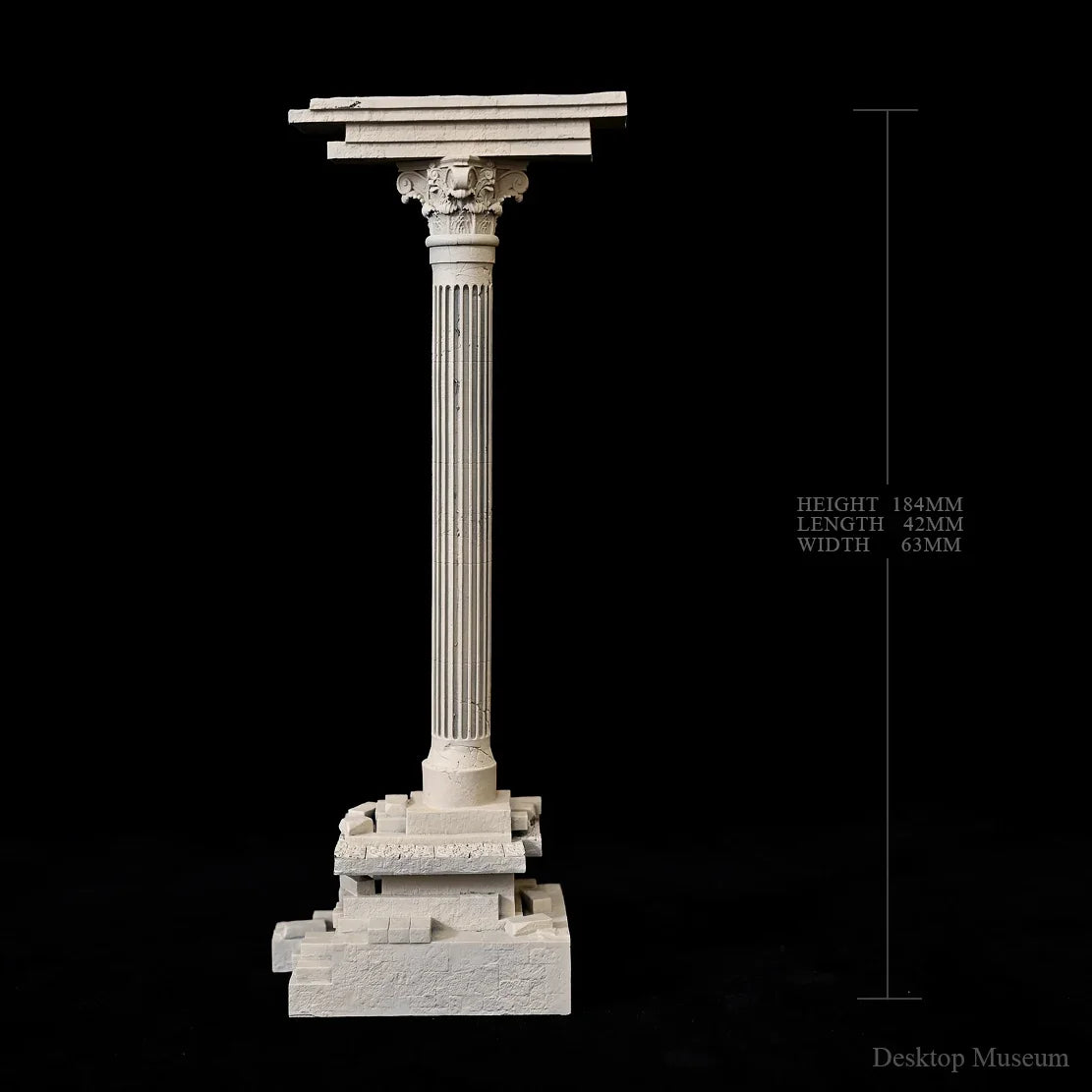 185mm Roman Column Aquatic Decor