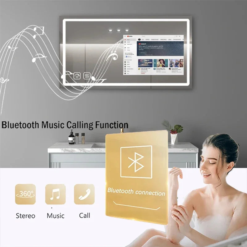 Luxury Glass Smart Mirror with Android TV & LEDs