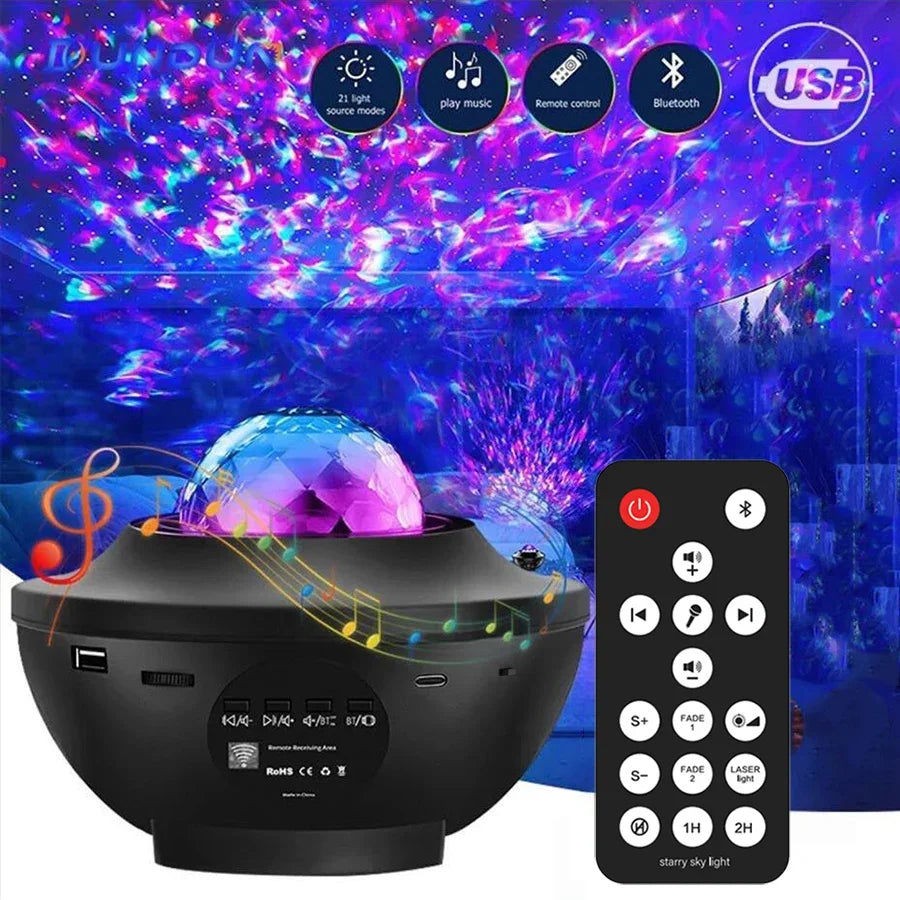 LED Starry Galaxy Projector Night Light