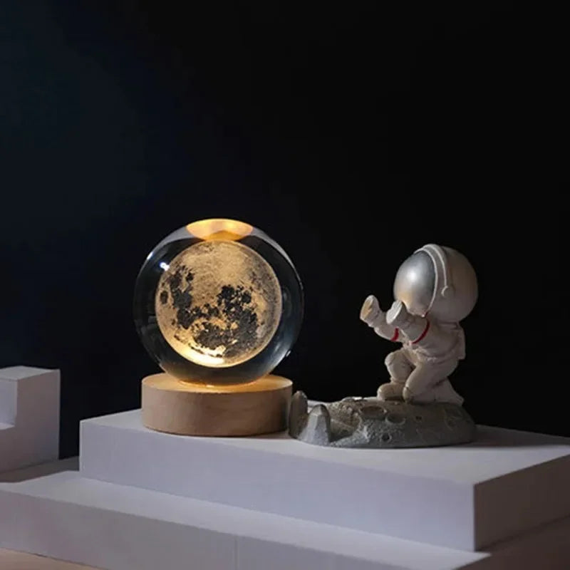 3D Crystal Ball Night Light Lamp