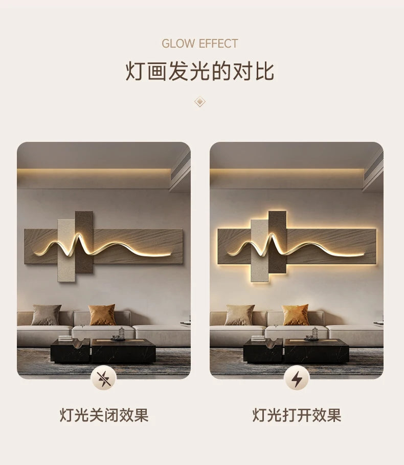 Luxury Wall Art with Light