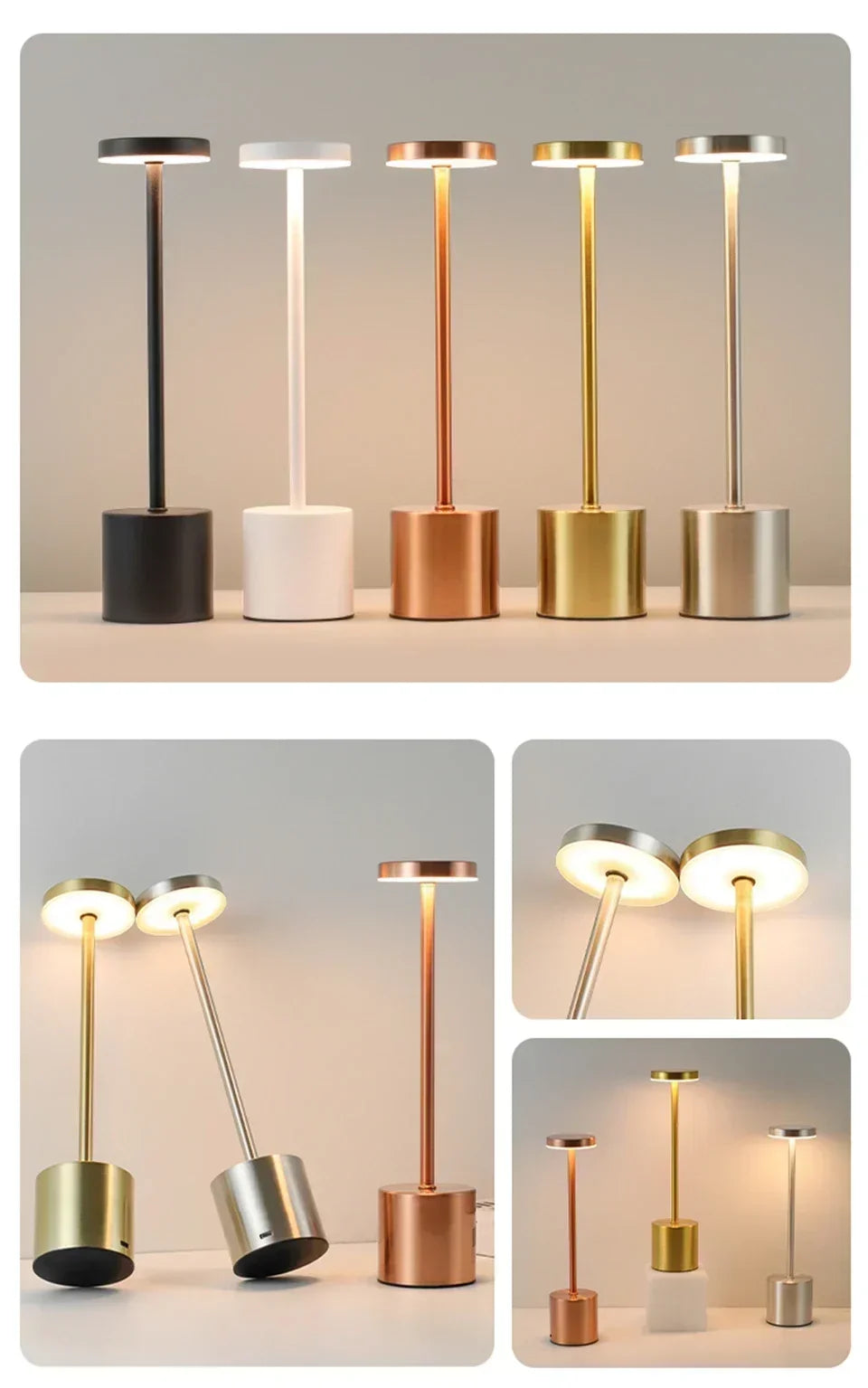 Retro LED Table Lamp Touch Dimmable Desk Lamp