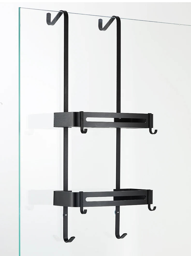 Nail-Free Hanging Bath Shelves