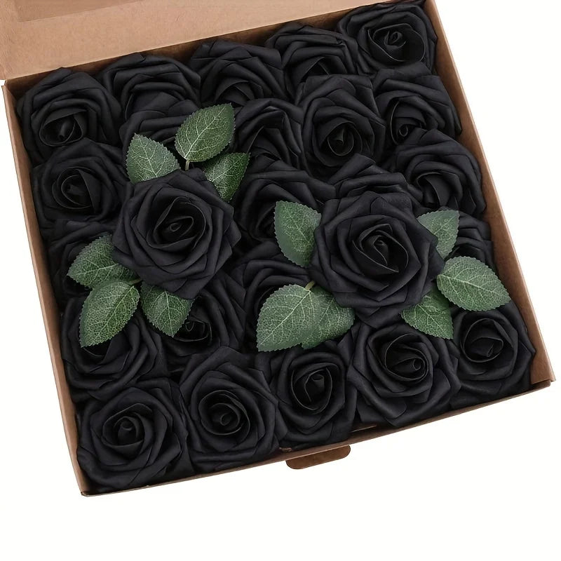 25pcs Artificial Rose Stems(DIY Bouquets)