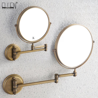 Antique Bronze Wall Mounted Magnifier Mirror