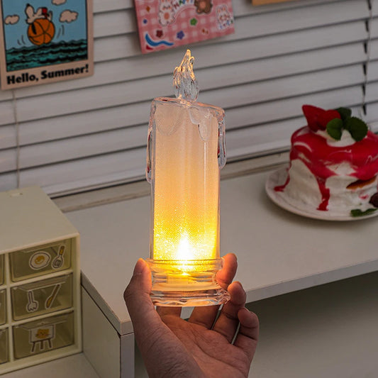 LED Flameless Crystal Candle Lamp