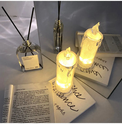 LED Flameless Crystal Candle Lamp