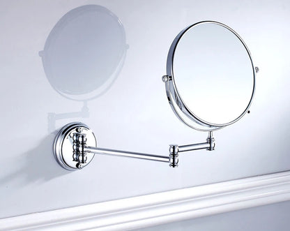 Antique Bronze Wall Mounted Magnifier Mirror