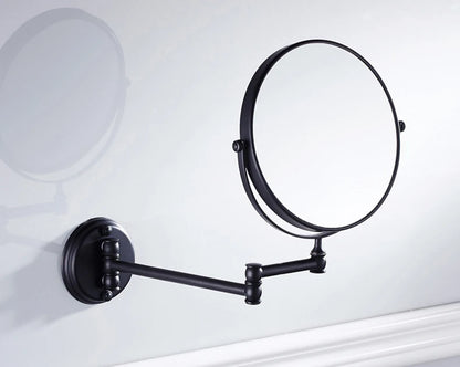 Antique Bronze Wall Mounted Magnifier Mirror