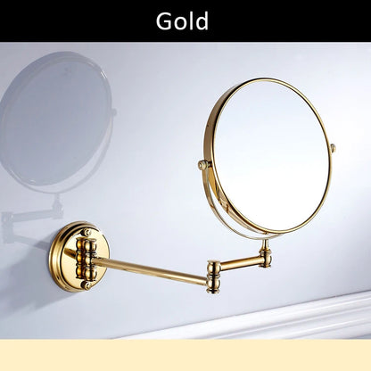 Antique Bronze Wall Mounted Magnifier Mirror