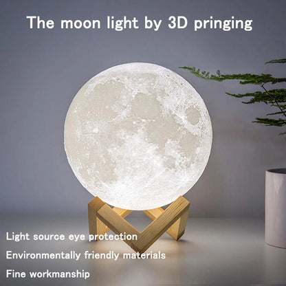 Floating LED Moon Lamp with Magnetic Base