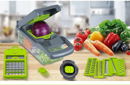 12 in 1 Multifunctional Veggie Slicer & Chopper Set(1 Pc)