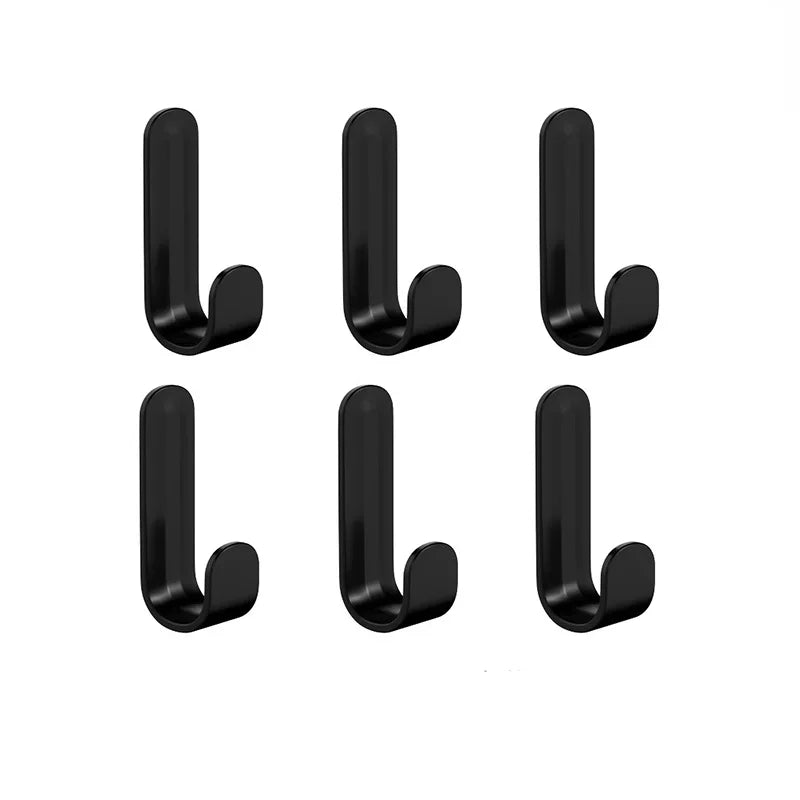 6Pcs Strong Self-Adhesive J-hook No-Drill(Waterproof)
