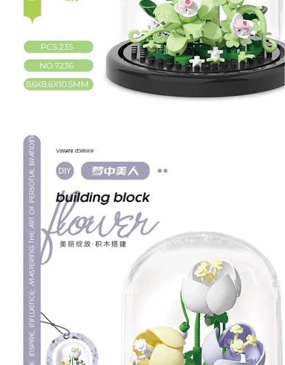 Flower Bouquet Bonsai Building Blocks