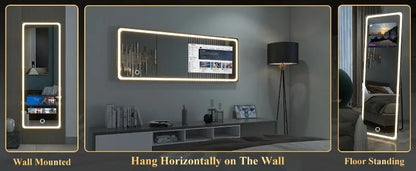 Luxury Glass Smart Mirror with Android TV & LEDs