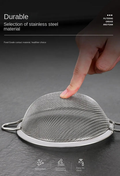 Set of 3 Fine Mesh Strainer Stainless Steel Skimmer