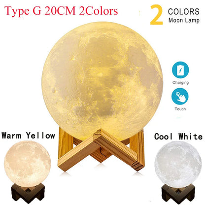 Floating LED Moon Lamp with Magnetic Base