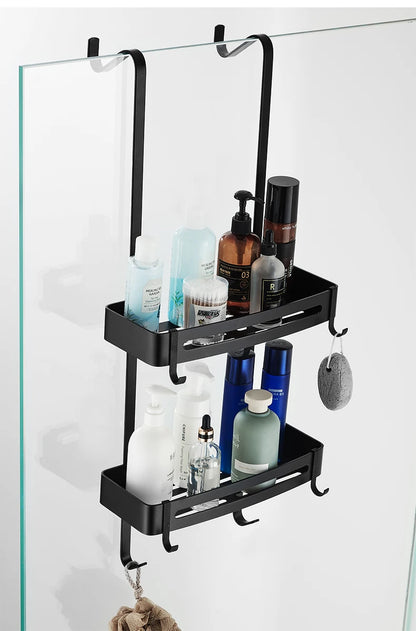 Nail-Free Hanging Bath Shelves