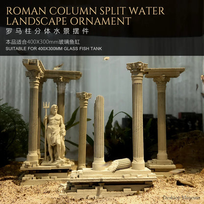 185mm Roman Column Aquatic Decor