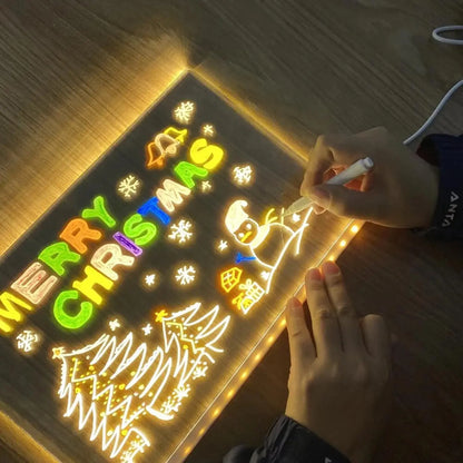 LED Note Board with 7 Color Pens