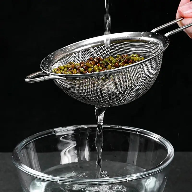 Set of 3 Fine Mesh Strainer Stainless Steel Skimmer