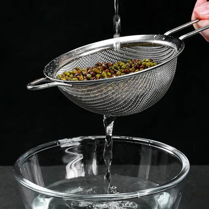 Set of 3 Fine Mesh Strainer Stainless Steel Skimmer
